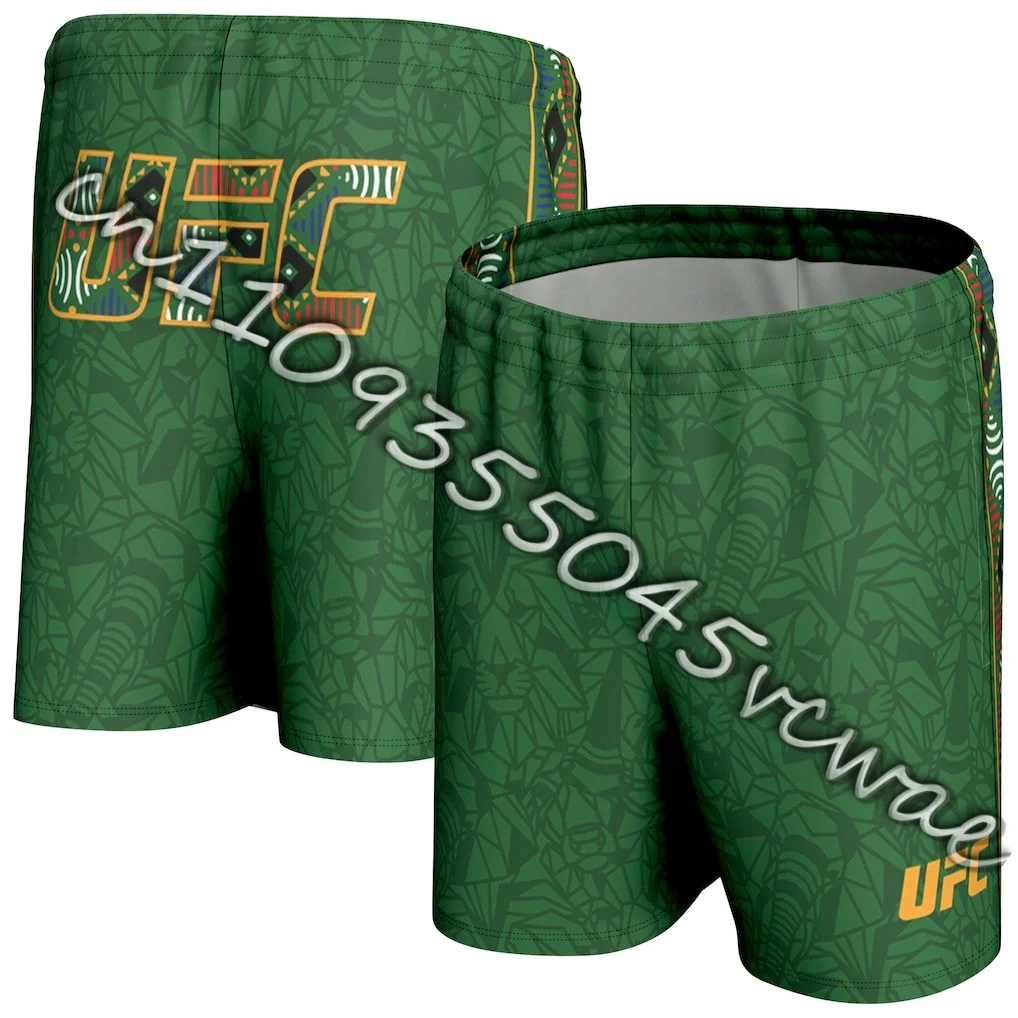 

3D-печатные шорты UFC Unprotected для Брендона Морено, красные. Спортивные, удобные и быстросохнущие шорты UFC