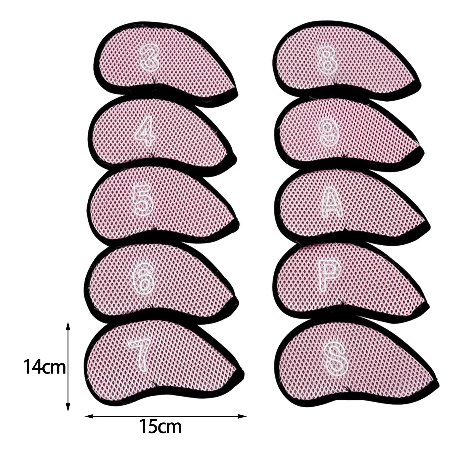 Cubiertas de cabeza de hierro para Golf, Fundas protectoras, etiqueta de número suave, Putter de hierro, 10 unidades