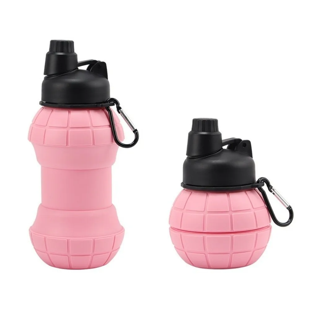 500ml Collapsible Water Bottle Large Capacity Reusable Folding Water Cup Leakproof Silicone Foldable Silicone Cup Hiking