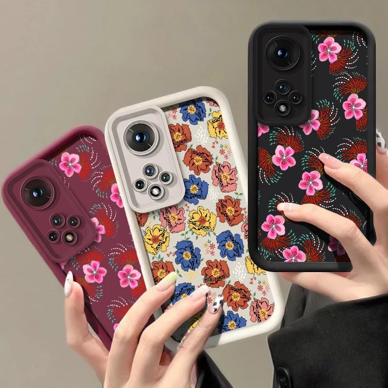 Силиконовый противоударный чехол Mi 15, чехол для телефона Xiaomi 13T 14T Pro 15 Ultra 11 Lite 5G NE Mi 11i 12T 12 Lite, мягкий чехол с цветочным принтом