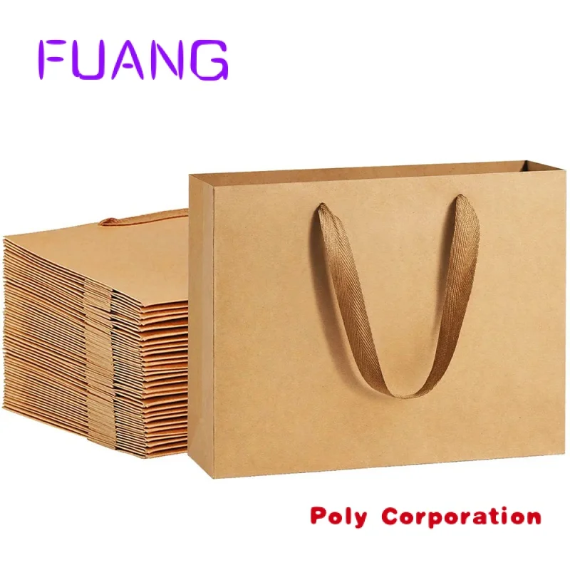 Custom  Professional Manufacture High Quality Shopping Paper Bag Luxury Gift Wrapping Kraft Paper Bag With Handle