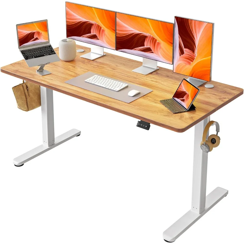 

Electric Standing Desk Adjustable Height, 60 x 24 Inch Sit and Stand Desk, Home Office Desk, Ergonomic Workstation Computer Des