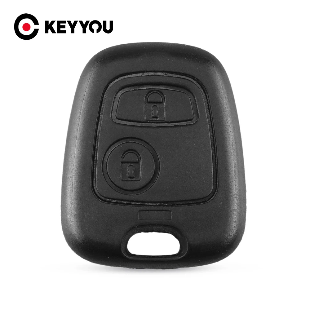 KEYYOU 2PCS Remote Car Key Shell Case Cover For Citroen C1 C2 C3 Pluriel C4 C5 C8 Xsara Picasso Fob 2 Buttons Without Blade