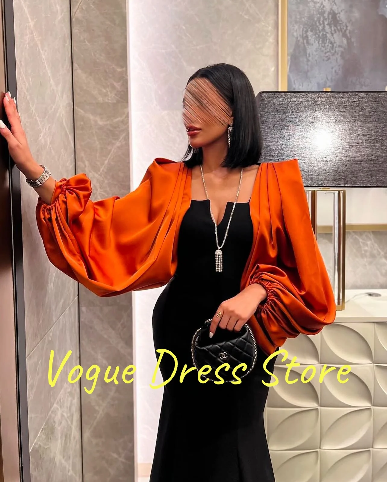 تخصيص مزاجه جيرسي حورية البحر فساتين السهرة حساسة طويلة الأكمام ساحة الرقبة فساتين المشاهير حجم مخصص Pr #6