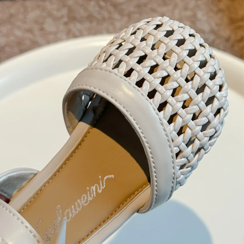 Sandały dziewczęce słodka kokardka nowe rzymskie sandały księżniczki Retro plecione letnie buty dziecięce buty plażowe w stylu Boho