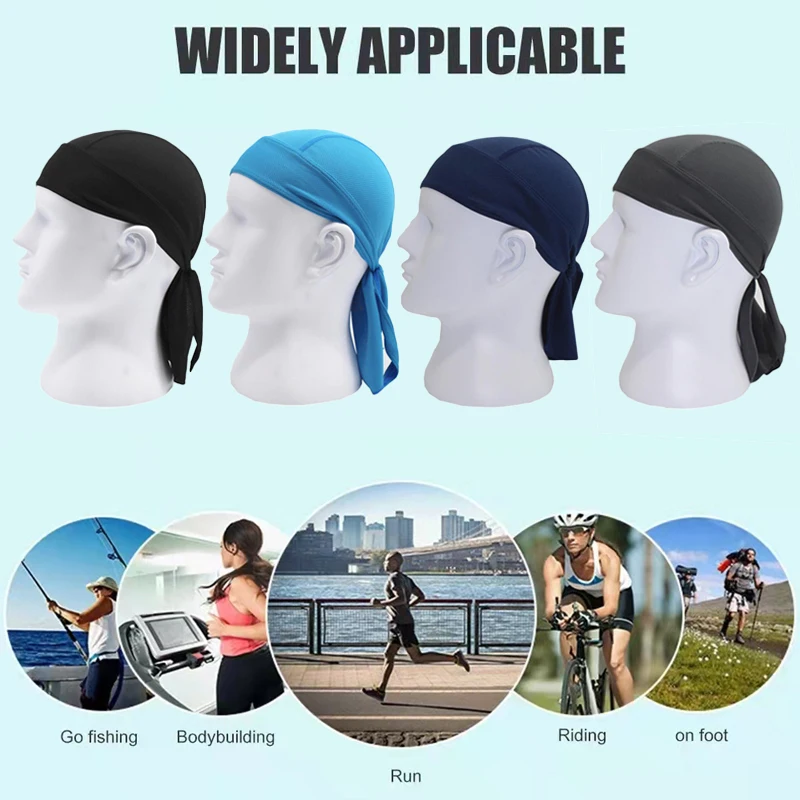 Quick Dry Pure Cycling Cap Head Scarf Summer Men Running Riding Bandana Headscarf Ciclismo Pirate Cap Headband Men Head Scarf