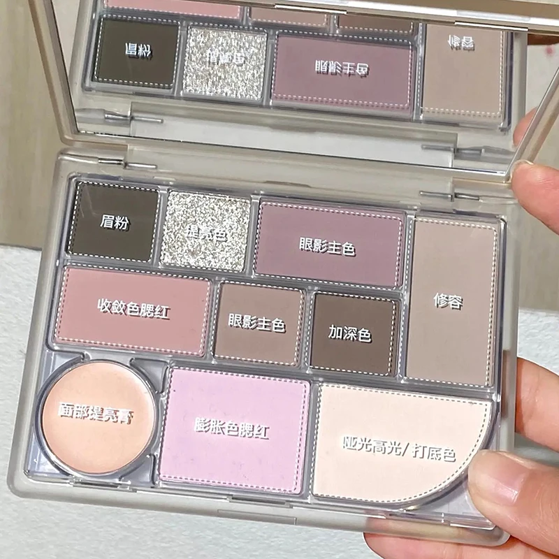 DIKALU-Plaque de combinaison de maquillage paticolor, plaque de fard à barrage, fard à joues, contour, point culminant, couleur de la terre, nouvelle règle