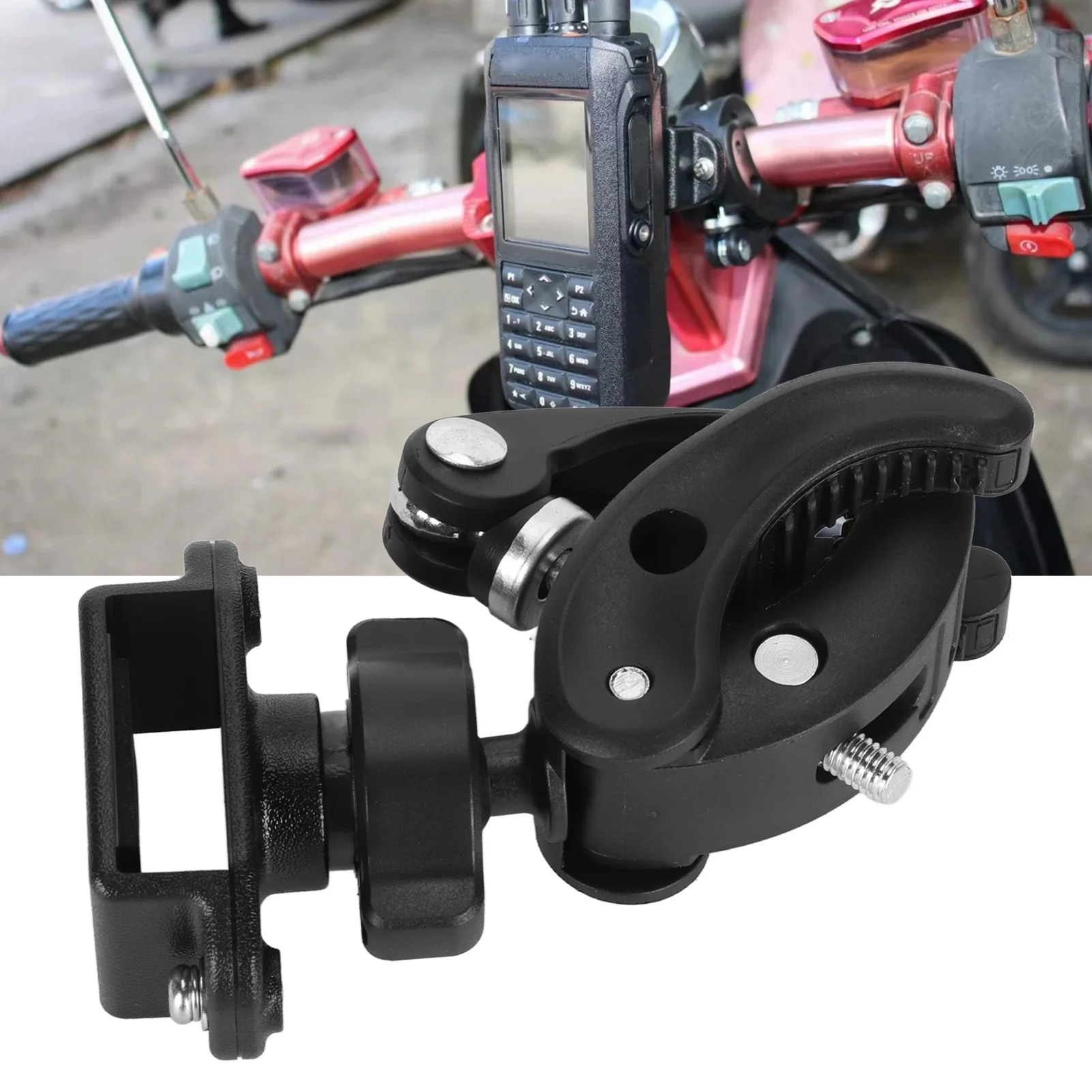 

Walkie Talkie Bicycle Bracket Motorcycle Mount Adjustable Handheld Radio Bike Holder for Two Way Radio