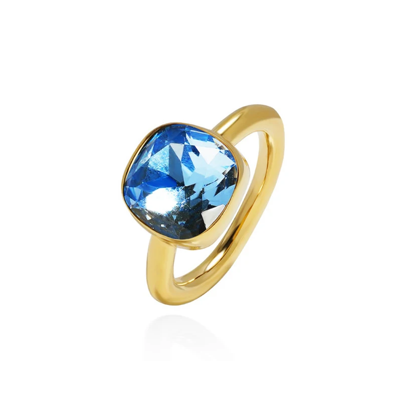 New Arrived 10 Kinds of Crystal Gemstone Throne Rings Gold Color Stacking Knuckle Ring For Women Wedding Jewelry Gift Wholesale