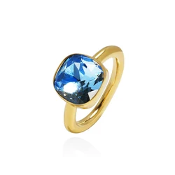 New Arrived 10 Kinds of Crystal Gemstone Throne Rings Gold Color Stacking Knuckle Ring For Women Wedding Jewelry Gift Wholesale