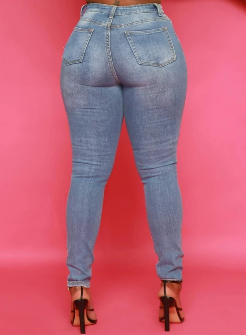 Büro Dame Damen hose 23 Herbst neue Mode lässig einfarbig hoch elastisch Slim Fit Skinny kleine Füße Jeans Basic Pendeln