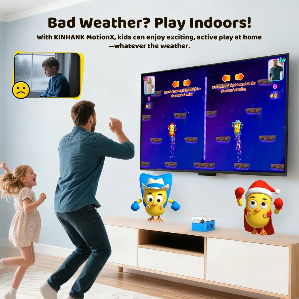 KINHANK MotionX ビデオゲームコンソール、子供と家族向けの40以上の