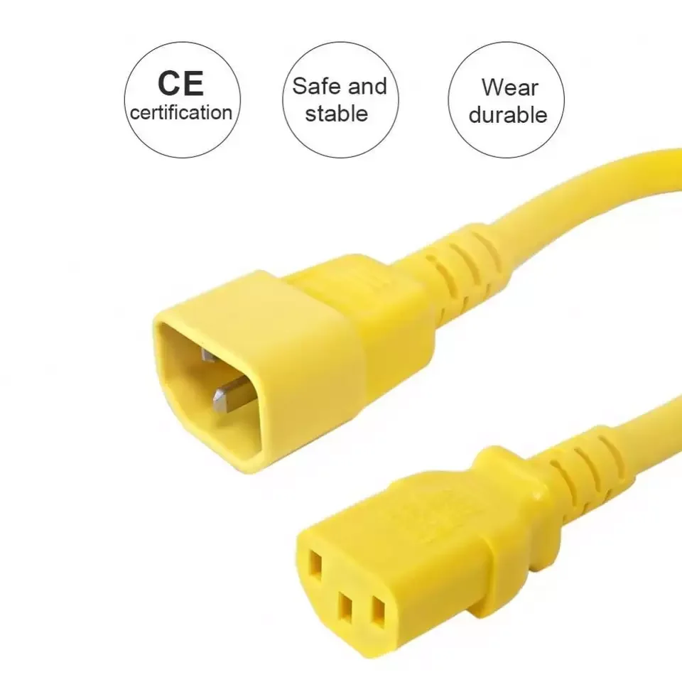 Cable de extensión de alimentación para servidor UPS PDU, 14AWG, 16AWG, C13 a C14 opcional