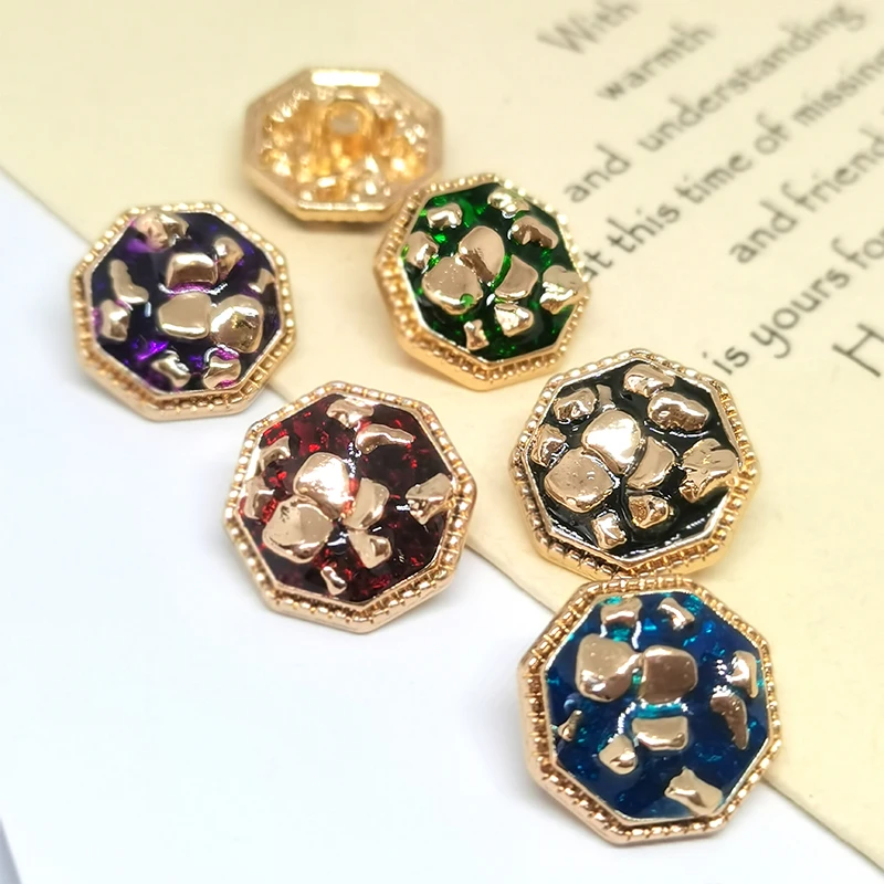 18/23/25MM Multicolor Metal Buttons For Clothing 6Pcs Wholesale FashioN Decor New Design Vintage Metal Sewing Accessories DIY