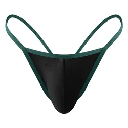 Low Waist Breathable G-Strings & Thongs for Men T-back Underwear with Solid Color