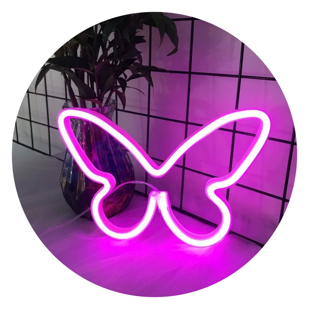 Lampe Murale LED Papillon à Piles/USB 62 Shoes, Luminaire Décoratif d'Nik, Idéal pour un Salon, une ixou un Festival