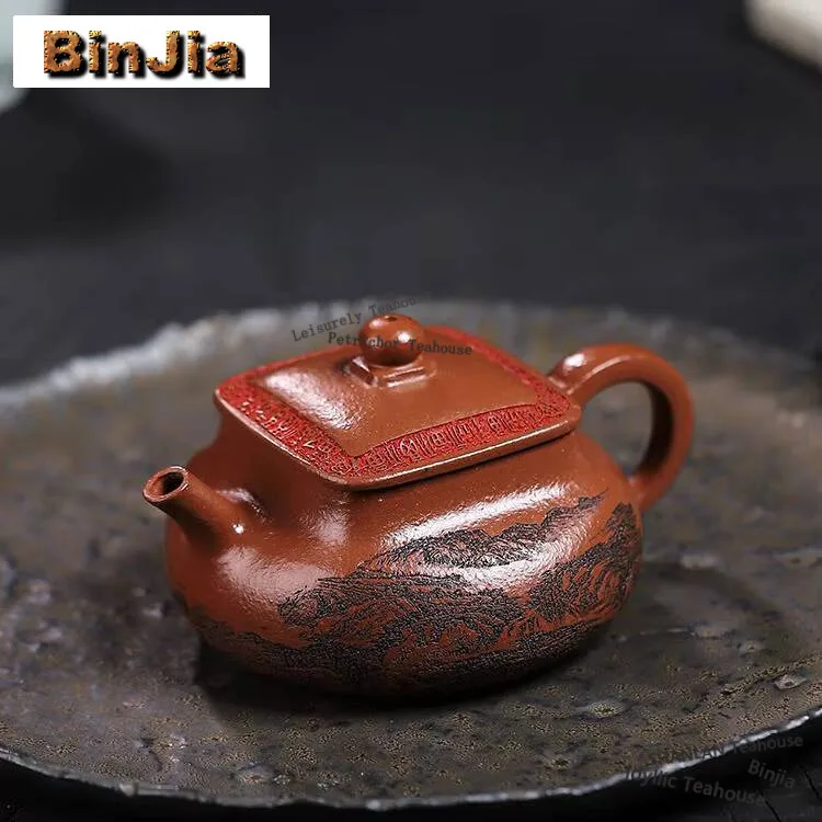 

150ml Chinese Yixing Purple Clay Teapots Small Capacity Tea Pot Famous Handmade Kettle Beauty Tea Infuser Raw Ore Zisha Tea Set