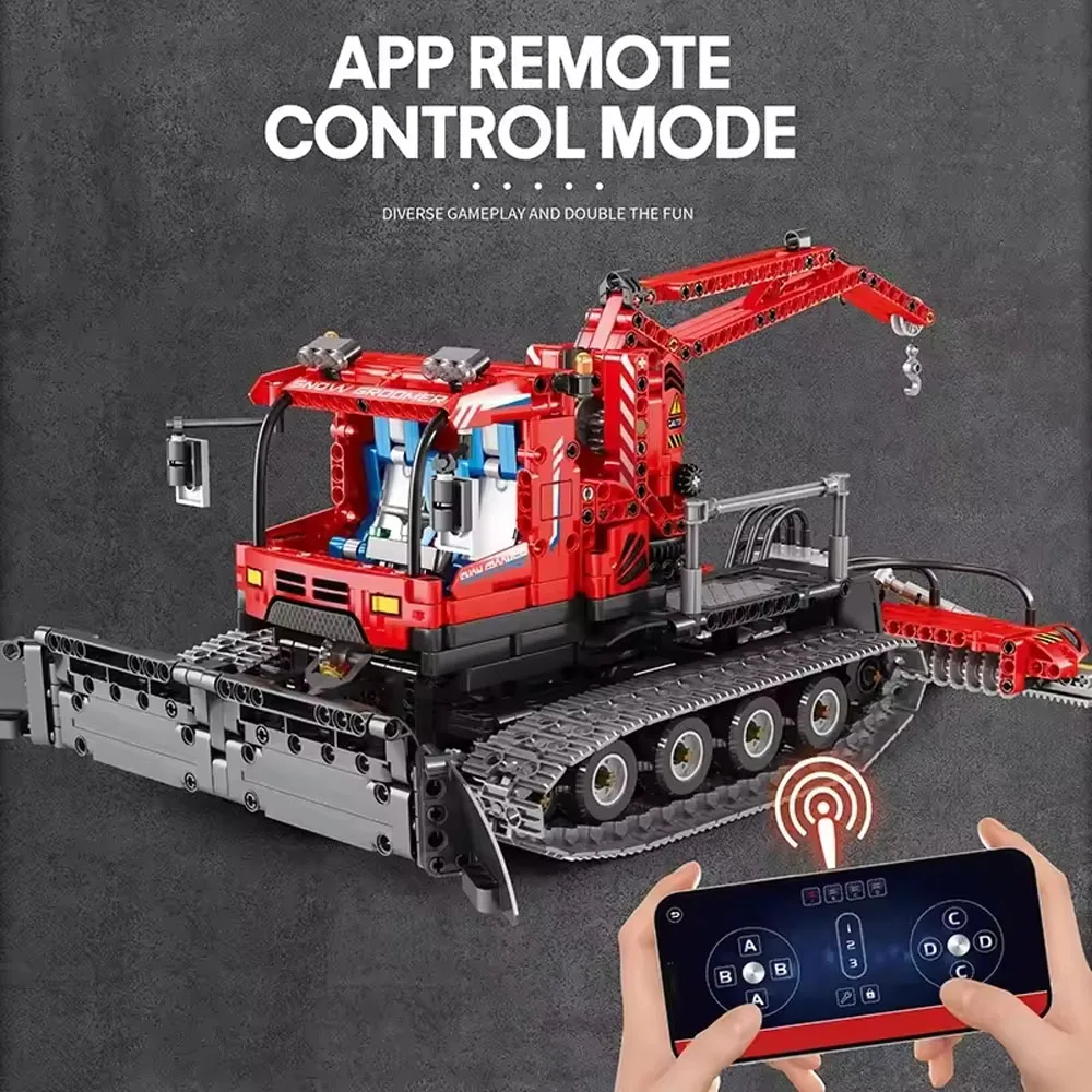 1100PCS Fernbedienung Schnee Technische Fahrzeug Bausteine Elektrische RC Auto Engineering Kran Modell Ziegel Kinder Spielzeug Geschenke