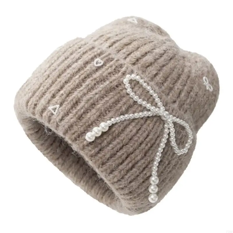 77HE Knit Hat Pullover Warm Skull Caps Knitted Hat Party Club Accessories