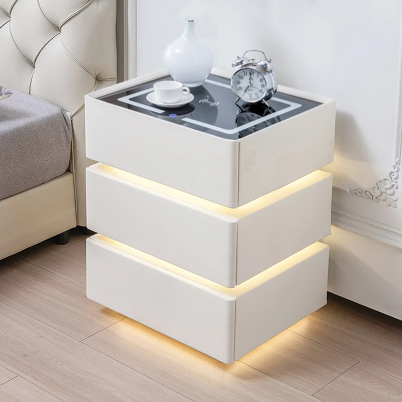 

Cute Modern Nightstand Lights Aesthetic Kawaii Trendy Bedside Table Small Apartment Comodini Camera Da Letto Bedrooms Furniture