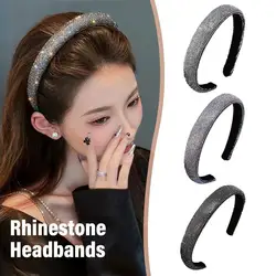 Boutique Shiny Full Rhinestone Silver Headbands Ladies Handmade Versatile Headwear Hair Accessories for Women Jewelry Gifts