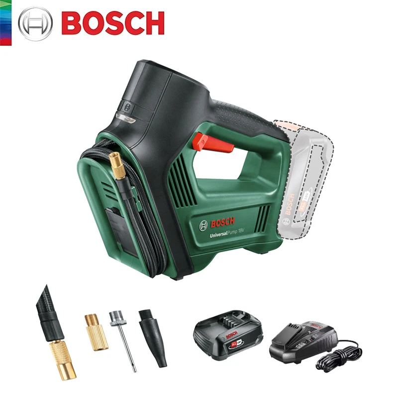 

Bosch UniversalPump 18V Cordless Electric Air Compressor 67cm Air Tube for Car Motorcycle Bicycle Tire Inflator with LED Display