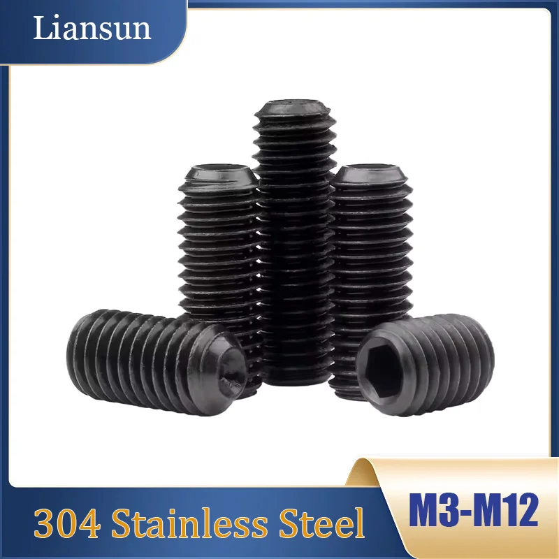 

2-50pcs high Tensile Grub Screws cup Point Allen Socket Sets M3 M4 M5 M6 M8 M10 M12 304 Stainless Steel Length 3mm To 50mm