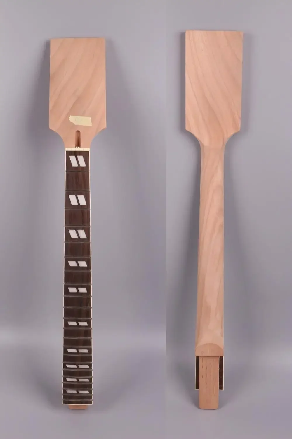 

Unfinished 22 Fret Guitar Neck 24.75 Inch Scale Rosewood Fretboard Style Electric Replacement Head Split Block Inlay DIY