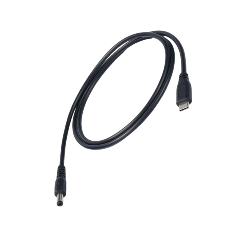 3.28ft Long Type C to DC5.5x2.5mm Power Cord Charging Cable Line Support 9V/12V/20V Ouput for Electronic Devices