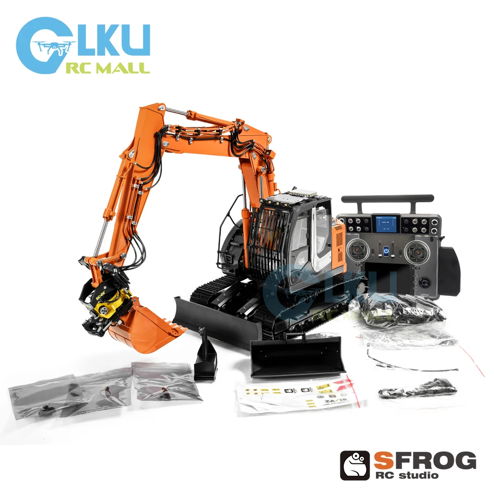 Koparka Super Frog 1/14 Platinum Edition 135, z przednią łopatą, gąsienicowy model hydraulicznych maszyn inżynieryjnych