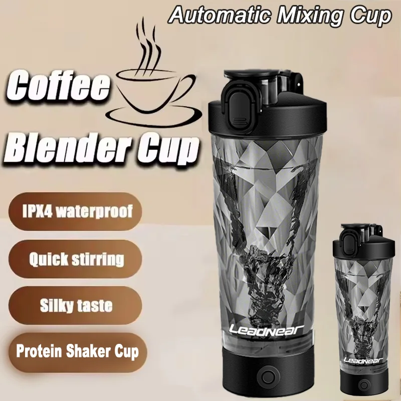 Portable Blenders Cup 700ml Rechargeable Electric Mixing Cup Protein Powder Shaker Cup for Sports Travel Home Milk Coffee Mixer
