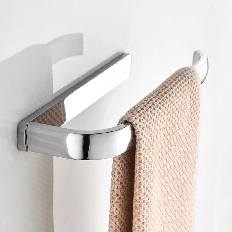 Towel ring bright silver Simple brass Towel Hanger Wall Mounted Rose  Towel Rack Bathroom Brass  Towel Bar Rail Towel Holde