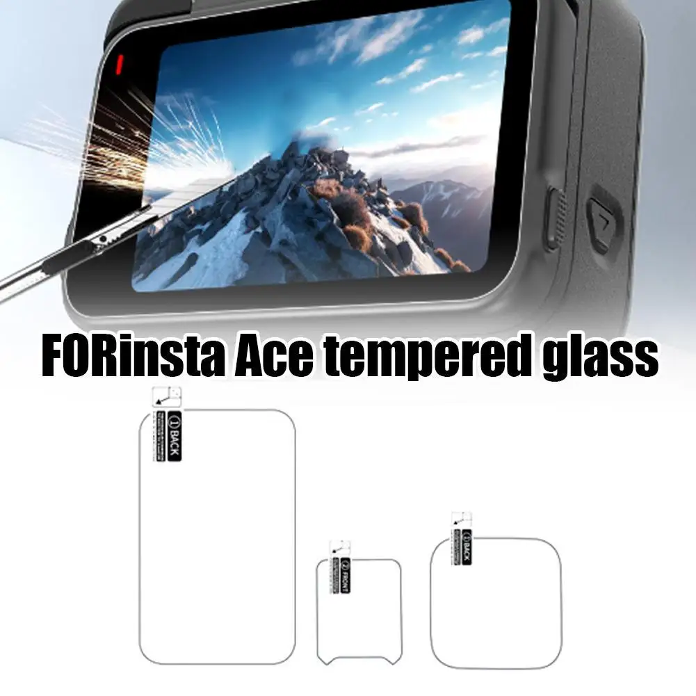 For Insta360 Ace Pro 2 Screen Camera Lens Protector Tempered Glass Protective Film Dust-proof Anti-scratch Camera Accessories