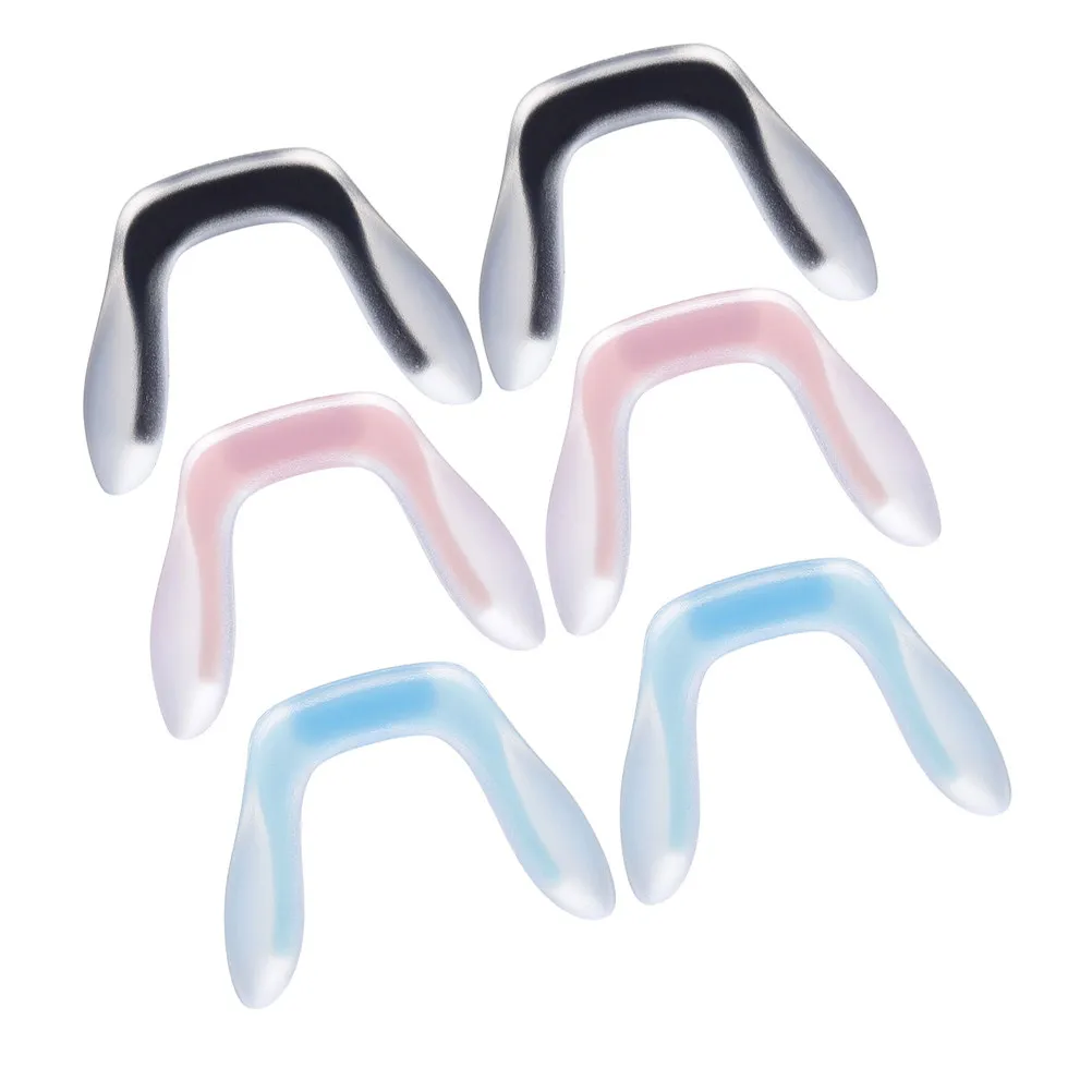6Pcs Silicone Nose Pads Soft Comfortable Saddle Bridge Eyeglass Nose Cushion Replacement Non-Slip for School Outdoor
