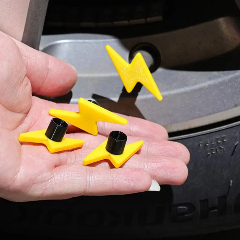 

4Pcs New Valve Cap Tire Valve Stem Caps - Universal Accessories For Cars SUVs Bikes Trucks Motorcycles