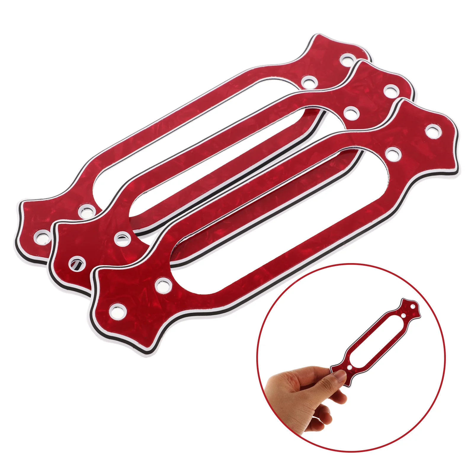

3Pcs Red Single Coil Pickup Covers Stable Protection for Acoustic Guitar Accessories Enhance Performance Tonal Clarity