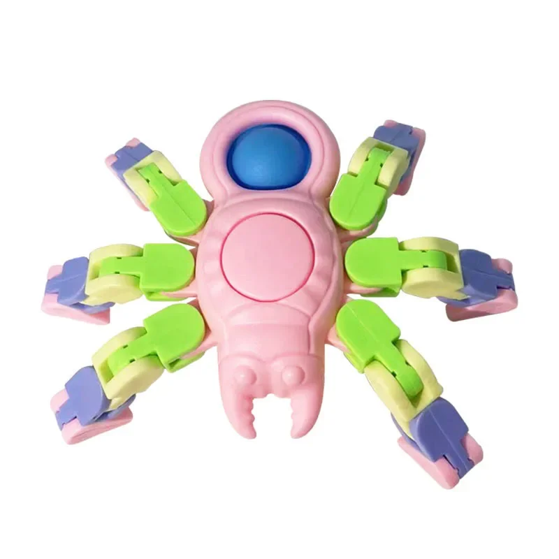 1-2PCS Fidget Sensory Spinner Toys catene trasformabili Robot Fingertip Finger Gyro Toy Anti Stress Press Bubble regali di compleanno