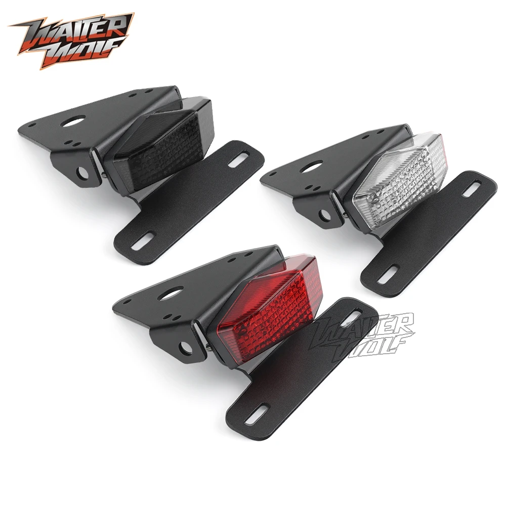 XR400 XR250 Tail Tidy License Plate Bracket LED Tail Brake Turn Signal Light For Honda XR250R XR400R XR 250 400 Motard 1996-2008