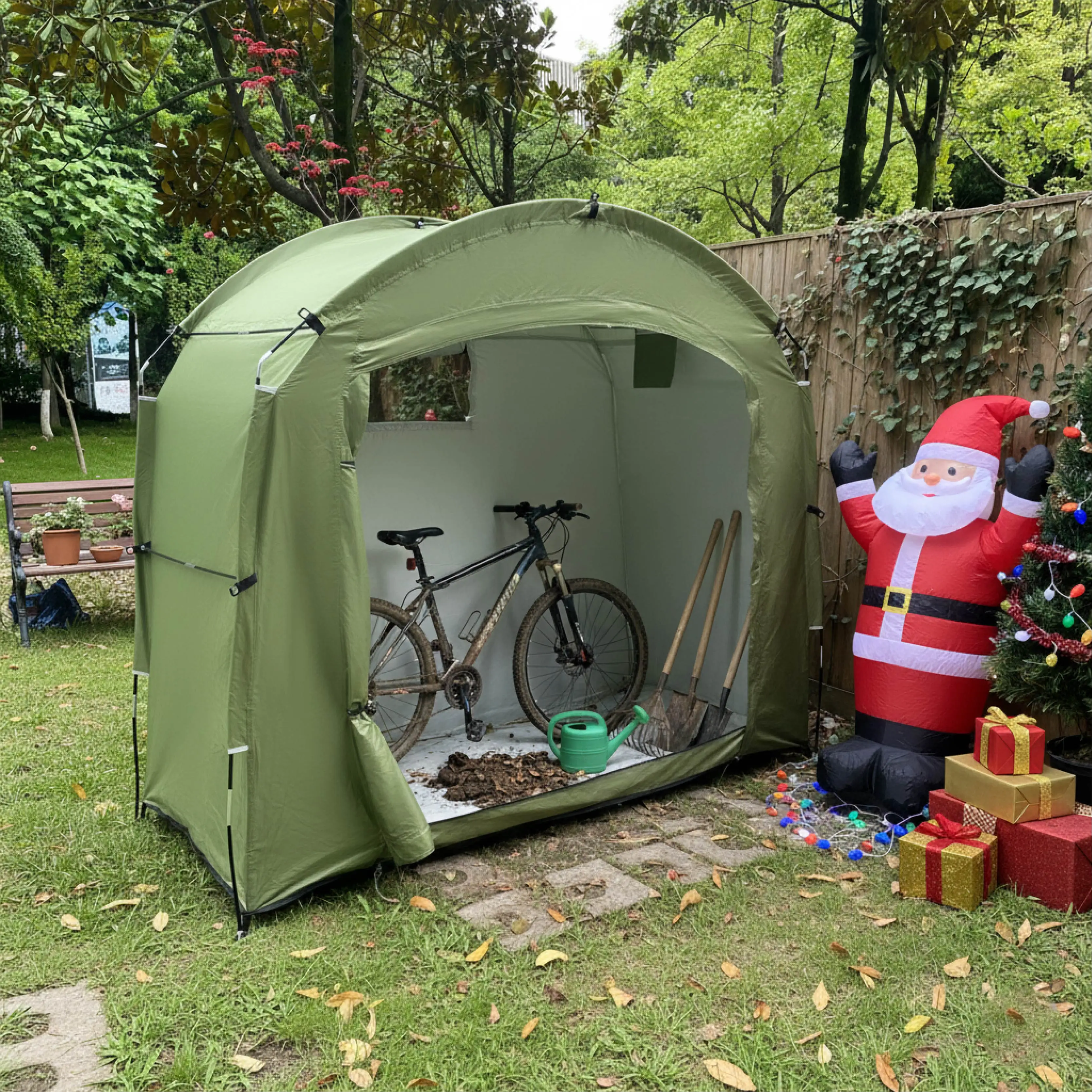 

Портативная уличная палатка для хранения велосипедов, утолщенная ткань Оксфорд, рама из алюминиевого сплава, защита велосипедного снаряжения с сумкой для переноски