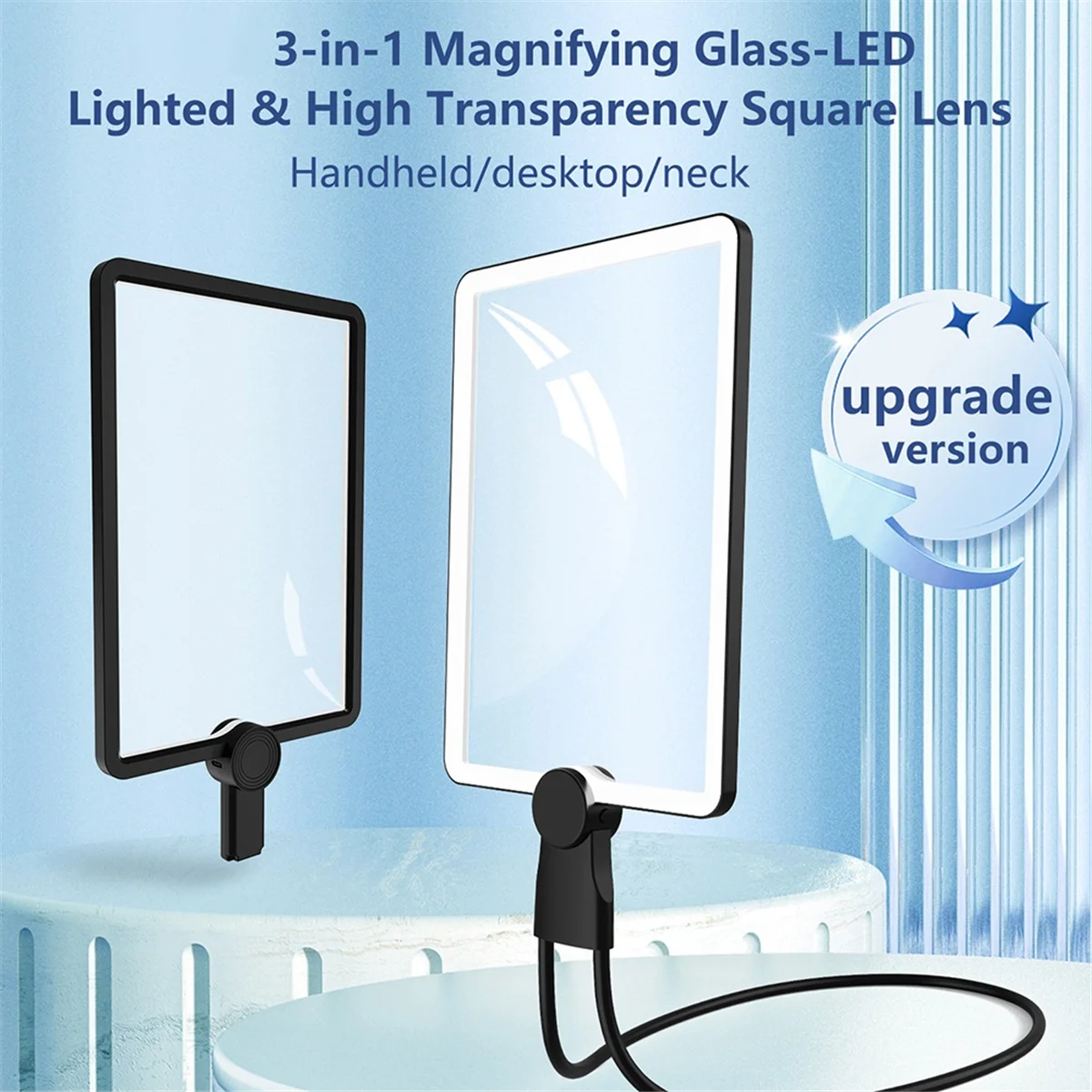 

Лупа TYMQ 5X Hands Free с 50-светодиодной подсветкой, лупа для страниц на гибкой стойке для пожилых людей с низким зрением, ремонт, шитье