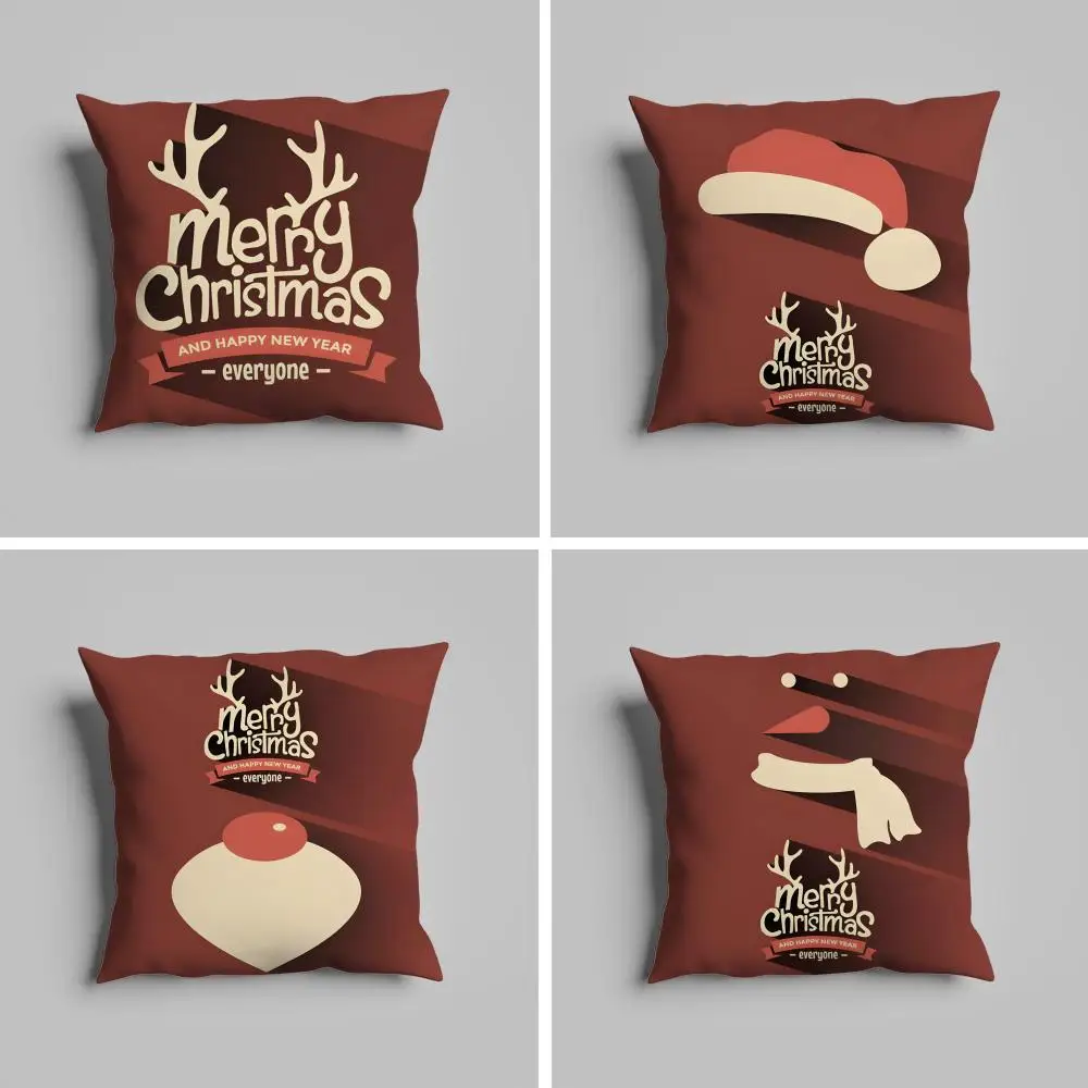 

Christmas Red Collection Pillow Case luxurious home office, sofa decorative Multi sized car seat cushions, pillowcases