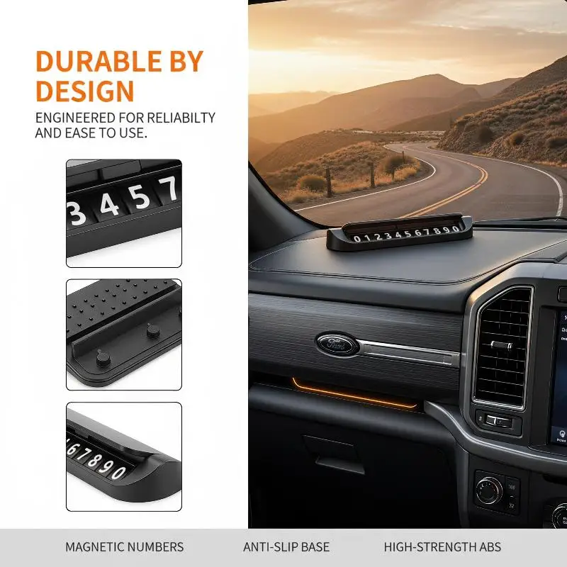 Hidden Car Temporary Parking Number Plate Privacy Protection 1Pcs Waterproof Auto Accessory for Outdoor Road Stop