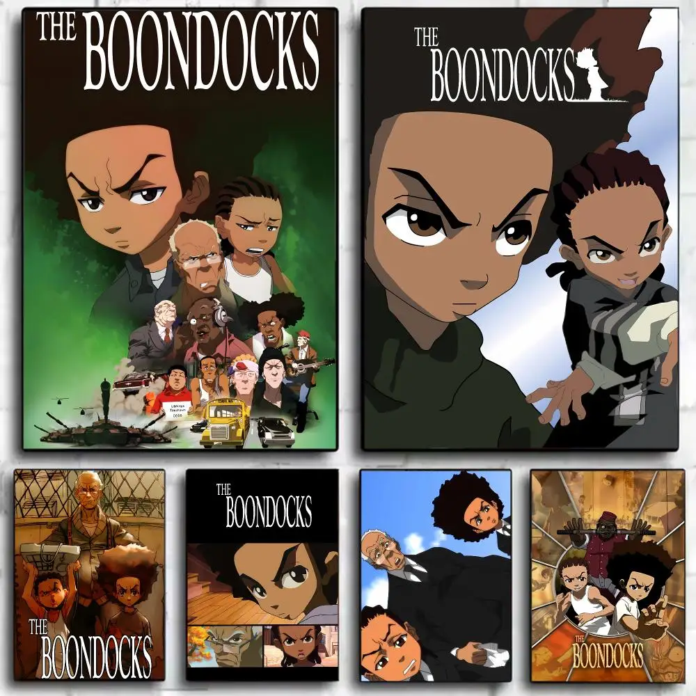 Satirical Animation T-The Boondocks Poster Wall Art Print Decorative Mural Home Decor Gift Unframed