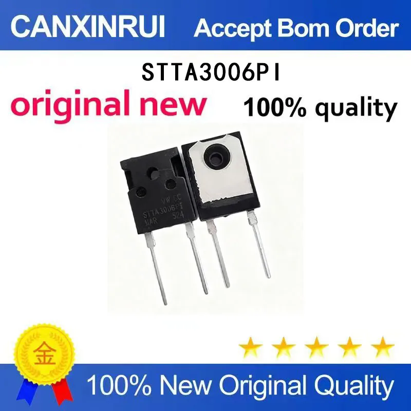 

(5-100 Pieces) Brand new original STTA3006PI fast recovery diode direct insertion tube TO-218 package 30A/600V
