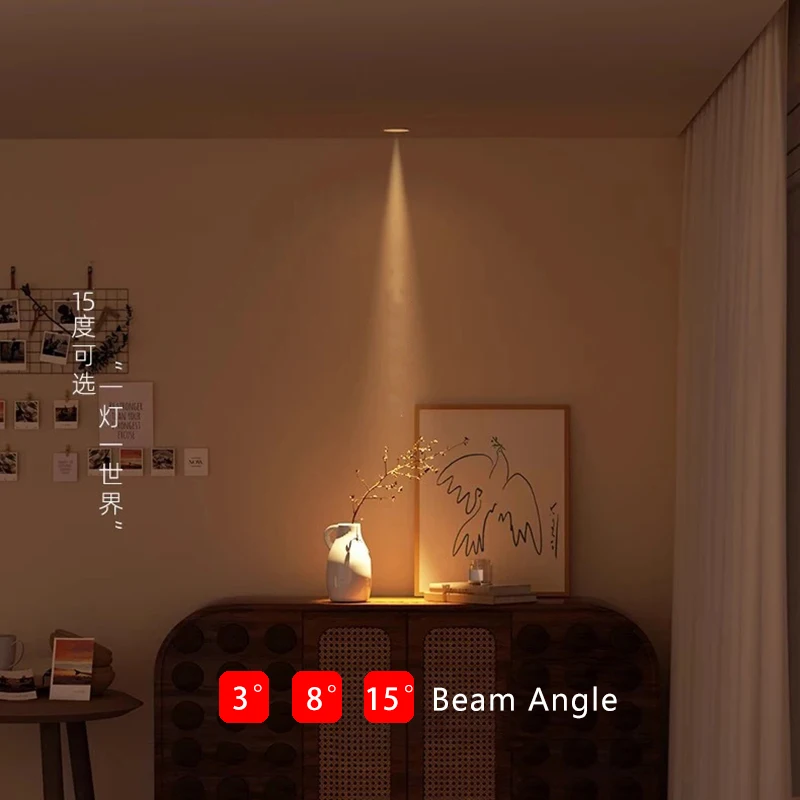 

Small Beam Angle Ceiling Spotlight Mini Spot Light Tea Room Aisle Restaurant Bar Atmosphere Light Museum Exhibition Key Lighting