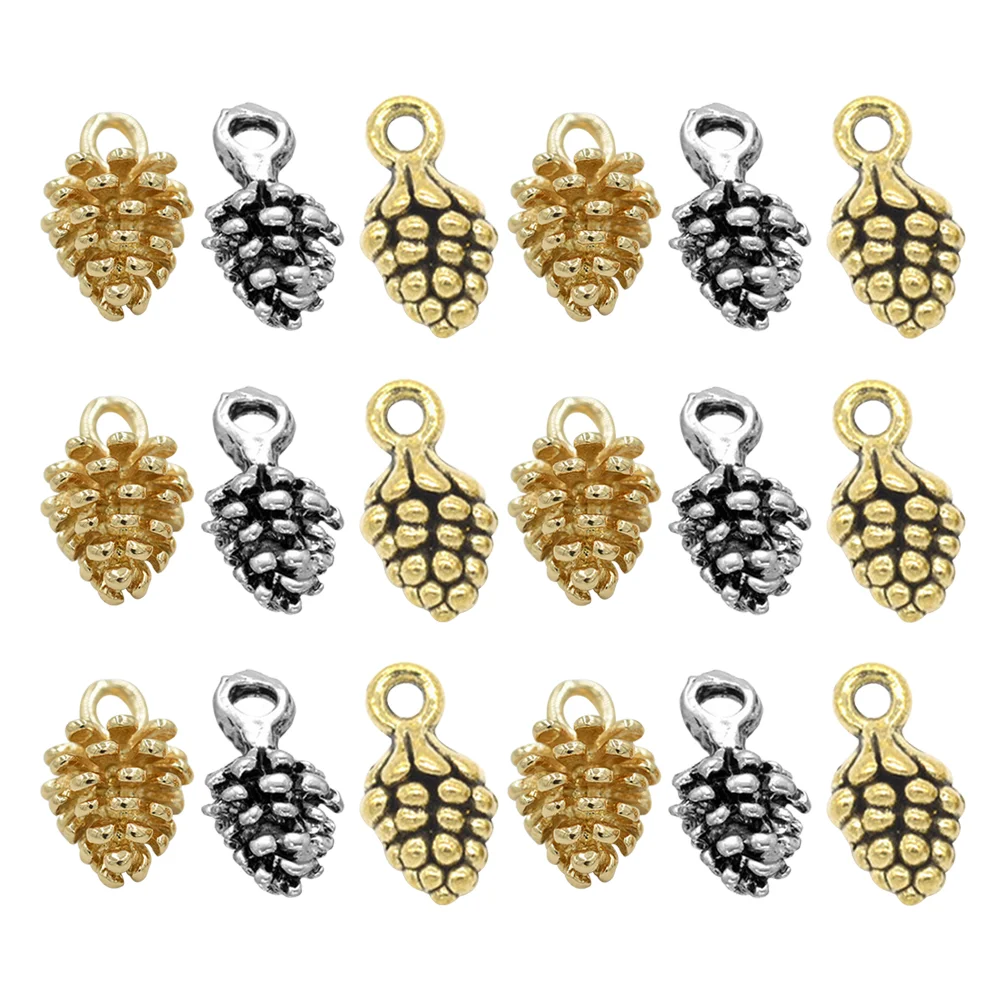 

150 Pcs DIY Jewelry Making Pendants Alloy Charm Charms Pine Cone Stainless Steel