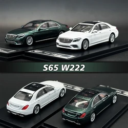 KING In Stock 1:64 S65 W222 Metal WHITE Green Diecast Diorama Car Model Toys