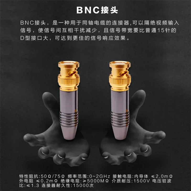 Bnc stecker q9 hd schweißen koaxialkabel stecker audio stecker für überwachungs sicherheit cctv kamera monitor system koax – Detail 6