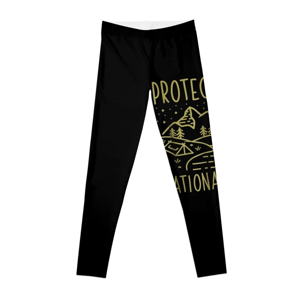 

Vintage Retro Save Our National Parks Leggings gym top gym wear for physical Womens Leggings