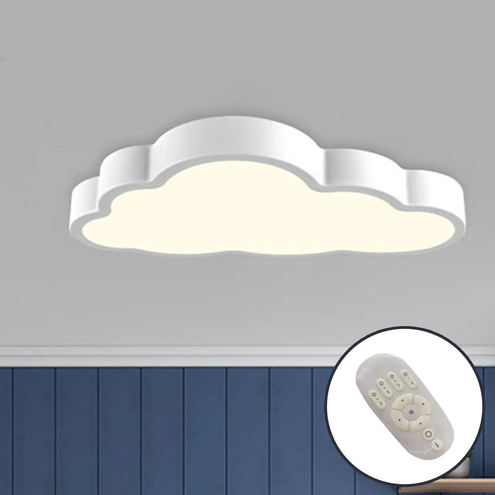 Modern LED Ceiling Light with Remote 3 Colors Dimmable Lighting Fixture for Children Bedroom Ceiling Living Room Dining Room